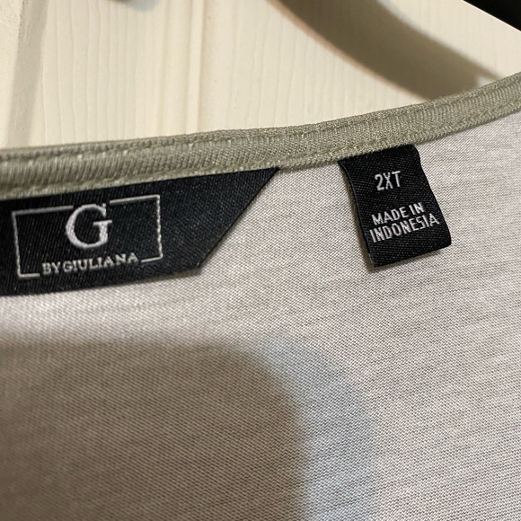 G Giuliana EcoLuxe Knit MAXI Dress Sage Green  Floral - Picture 3 of 4